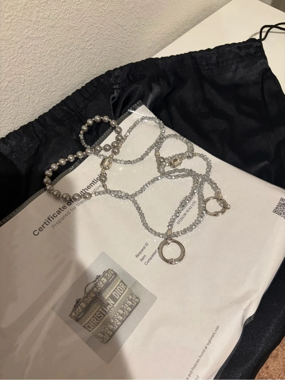 Dior Taupe & Gray Christian Dior Canvas Toiletry Case